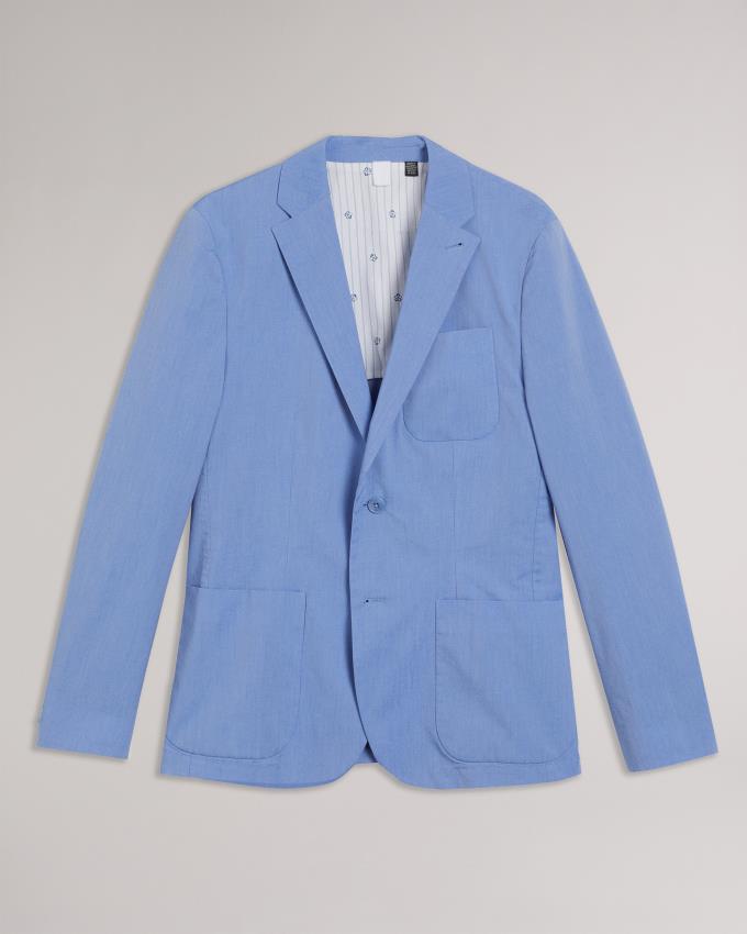 Blazer Ted Baker Shot Cotton Bleu Homme | JMM-86611486